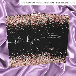 Lámina PRESUPUESTO Cumpleaños rosa negro purpurina de oro