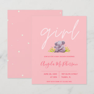 Lámina Presupuesto   Curte Watercolor Koala Baby Shower I