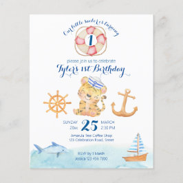 Lámina Presupuesto de acuarela para el tema náutico náuti