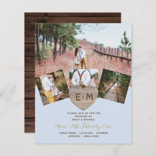 Lámina PRESUPUESTO DE COLLAGE DE FOTOS del corazón grabad