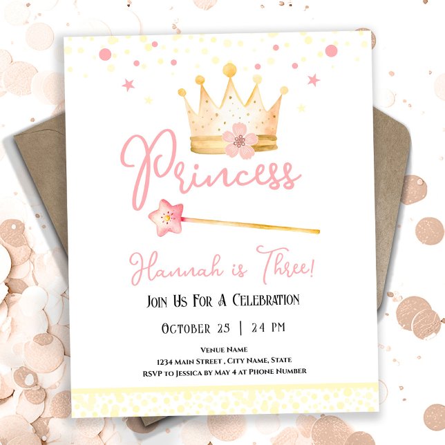 Lámina Presupuesto de cumpleaños de la princesa Crown Pin (Subido por el creador)
