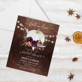 Lámina Presupuesto de ducha de novia de la calabaza flora