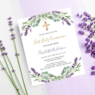 Lámina Presupuesto de florines de lavanda Primera invitac