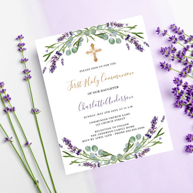 Lámina Presupuesto de florines de lavanda Primera invitac (Subido por el creador)