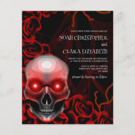 Lámina Presupuesto de halloween de cráneo gótico floral n