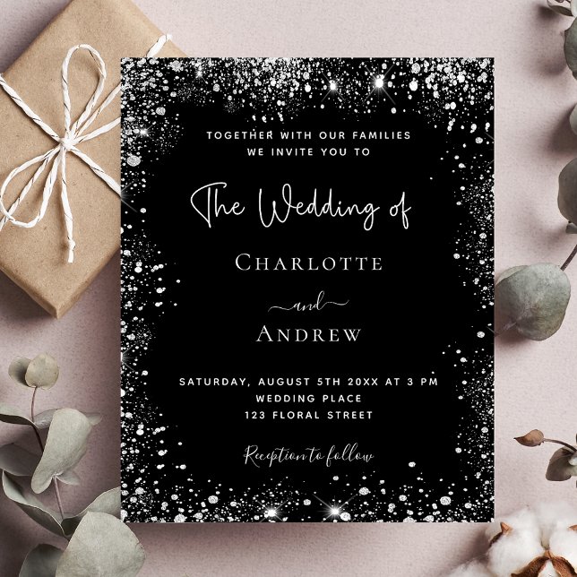 Lámina Presupuesto de invitación de boda brillante de pla (Subido por el creador)