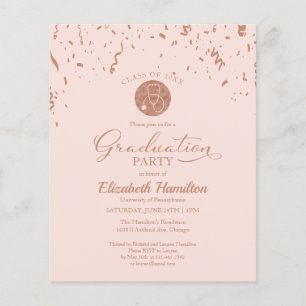 Lámina Presupuesto de invitación para fiesta de graduació