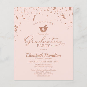 Lámina Presupuesto de invitación para la fiesta de gradua