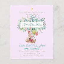 Presupuesto de invitaciones religiosas de Pascua