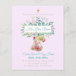 Lámina Presupuesto de invitaciones religiosas de Pascua