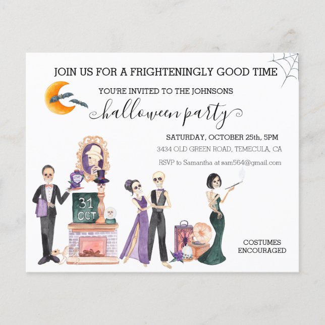 Lámina Presupuesto de la fiesta de Halloween  (Anverso)