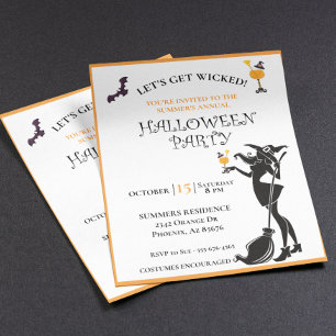 Lámina Presupuesto de la fiesta de Halloween de la bruja 