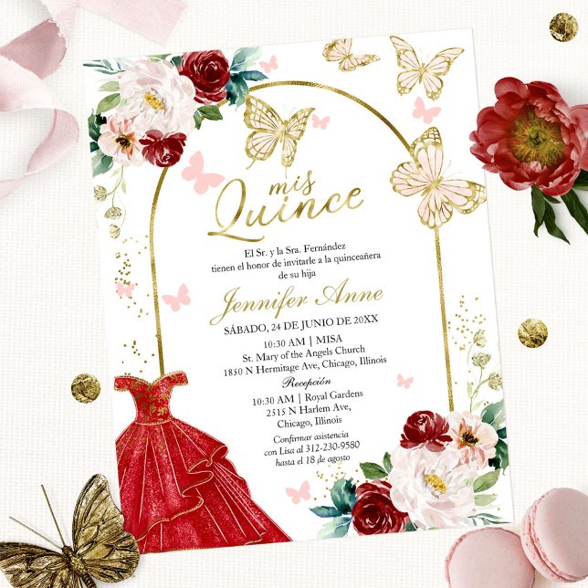 Lámina Presupuesto de mariposa Invitaciones a la quinceañ (Subido por el creador)