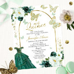 Lámina Presupuesto de mariposa Invitaciones a la quinceañ<br><div class="desc">Adorable, floral de color verde esmeralda, invitaciones para fiestas de 15 años. Fácil de personalizar con tus detalles. Por favor, contacte conmigo a través del chat si tiene preguntas sobre el trabajo artístico o necesita personalización. Compruebe la colección para ver más elementos. NOTA: Para obtener ayuda sobre pedidos, envío, información...</div>