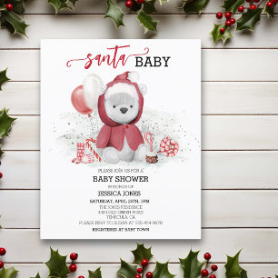 Lámina Presupuesto de osito polar de peluche para baby sh