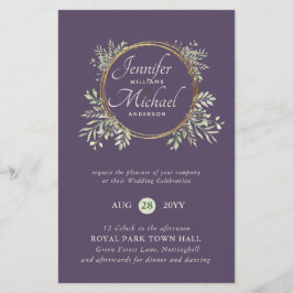 Lámina PRESUPUESTO DE Wreath Wreath Invitación a la boda 