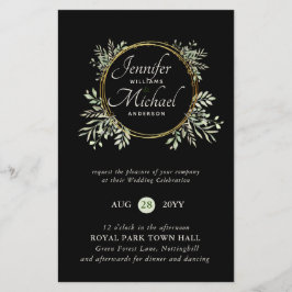 Lámina PRESUPUESTO DE Wreath Wreath Invitación a la boda 