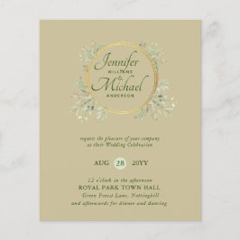 Lámina PRESUPUESTO DE Wreath Wreath Invitación a la boda 