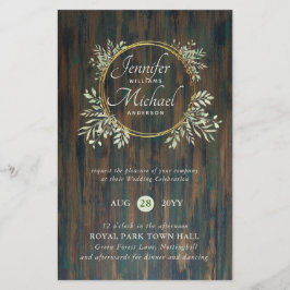 Lámina PRESUPUESTO DE Wreath Wreath Invitación a la boda 