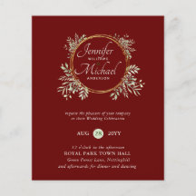 PRESUPUESTO DE Wreath Wreath Invitación a la boda
