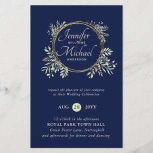 Lámina PRESUPUESTO DE Wreath Wreath Invitación a la boda