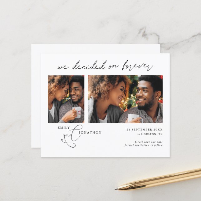 Lámina Presupuesto decidido en 2 fotos de Forever Guardar (Anverso/Reverso In Situ)