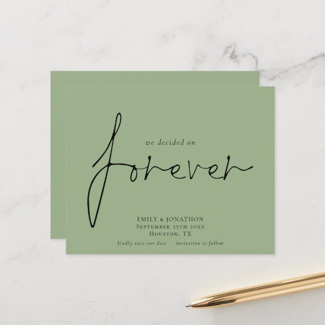 Lámina Presupuesto Decidido En Forever Green Save The Dat (Anverso/Reverso In Situ)