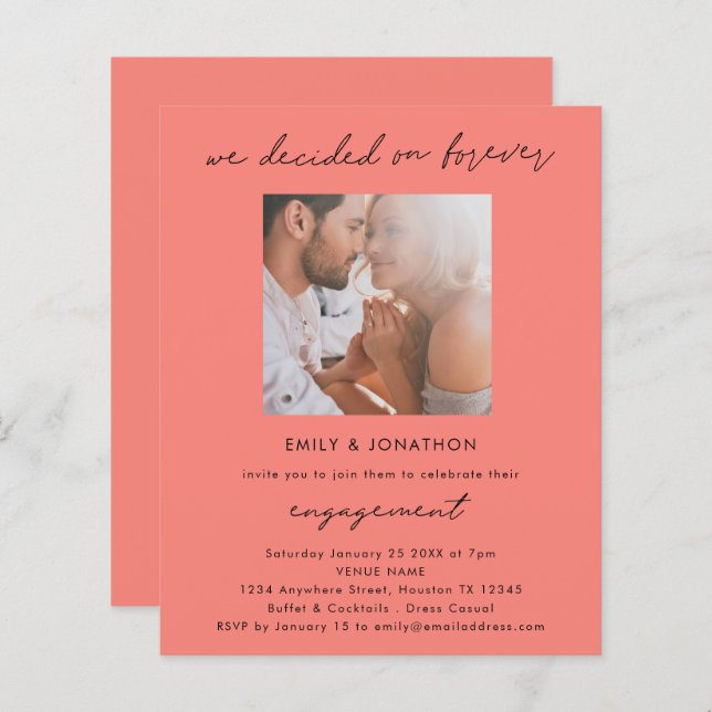 Lámina Presupuesto Decidido En Para Siempre Coral De Comp (Anverso / Reverso)