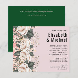 Lámina Presupuesto del Boda de salvia floral rosa de Rubo