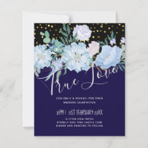Presupuesto del Boda Floral Azul de la Marina Aqua