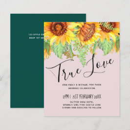 Lámina Presupuesto del Boda Rubor Pink con girasoles