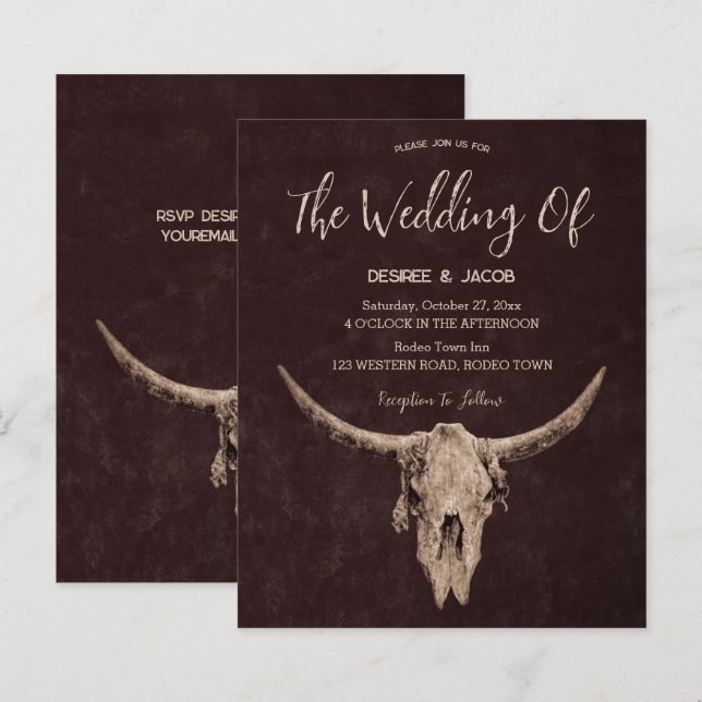 Lámina Presupuesto del toro rústico del occidente de Brow (Anverso / Reverso)