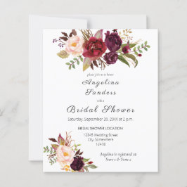 Lámina Presupuesto Ducha de novia floral de Borgoña Marsa