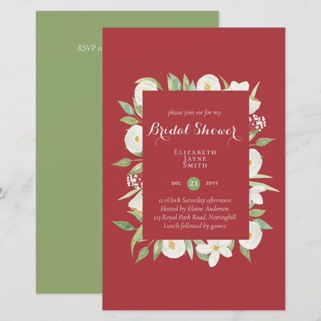 Lámina PRESUPUESTO Ducha de novias Invitaciones Colores P (Anverso / Reverso)