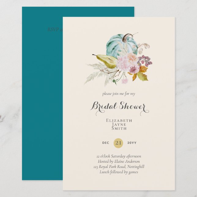 Lámina PRESUPUESTO Ducha de novias Invitaciones Colores P (Anverso / Reverso)