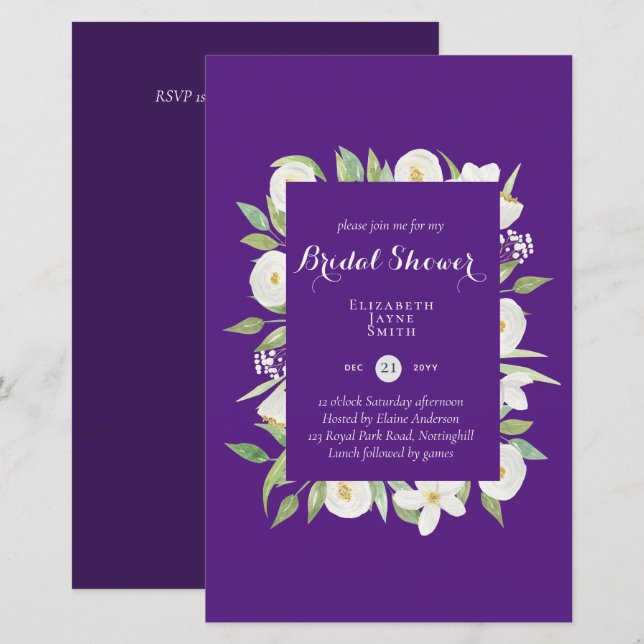 Lámina PRESUPUESTO Ducha de novias Invitaciones Colores P (Anverso / Reverso)