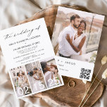 Lámina Presupuesto El Boda del código QR Minimalista Simp<br><div class="desc">Presentando "El Boda de Collage de fotos Moderno Elegante de Cuatro (4) y la Invitación a la Boda Minimalista de Gran Fecha" - una mezcla de sofisticación contemporánea y simplicidad. Estas invitaciones cuentan con una tipografía moderna que exuda elegancia, simplicidad y un toque de modernidad, perfecto para su minimalista celebración...</div>