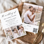 Lámina Presupuesto El Boda del código QR Minimalista Simp<br><div class="desc">Presentando "El Boda de Collage de fotos Moderno Elegante de Cuatro (4) y la Invitación a la Boda Minimalista de Gran Fecha" - una mezcla de sofisticación contemporánea y simplicidad. Estas invitaciones cuentan con una tipografía moderna que exuda elegancia, simplicidad y un toque de modernidad, perfecto para su minimalista celebración...</div>