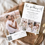 Lámina Presupuesto El Boda del código QR Minimalista Simp<br><div class="desc">Presentando "El Boda de Collage de fotos Moderno Elegante de Cuatro (4) y la Invitación a la Boda Minimalista de Gran Fecha" - una mezcla de sofisticación contemporánea y simplicidad. Estas invitaciones cuentan con una tipografía moderna que exuda elegancia, simplicidad y un toque de modernidad, perfecto para su minimalista celebración...</div>