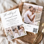 Lámina Presupuesto El Boda del código QR Minimalista Simp<br><div class="desc">Presentando "El Boda de Collage de fotos Moderno Elegante de Cuatro (4) y la Invitación a la Boda Minimalista de Gran Fecha" - una mezcla de sofisticación contemporánea y simplicidad. Estas invitaciones cuentan con una tipografía moderna que exuda elegancia, simplicidad y un toque de modernidad, perfecto para su minimalista celebración...</div>