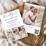 Lámina Presupuesto El Boda del código QR Minimalista Simp<br><div class="desc">Presentando "El Boda de Collage de fotos Moderno Elegante de Cuatro (4) y la Invitación a la Boda Minimalista de Gran Fecha" - una mezcla de sofisticación contemporánea y simplicidad. Estas invitaciones cuentan con una tipografía moderna que exuda elegancia, simplicidad y un toque de modernidad, perfecto para su minimalista celebración...</div>