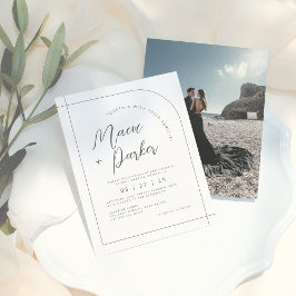 Lámina Presupuesto Elegante Arco y Caligrafía Foto Boda