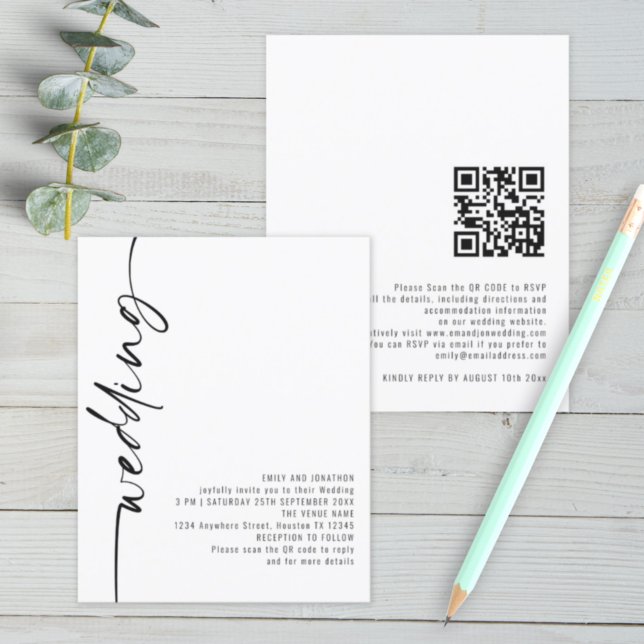 Lámina PRESUPUESTO Elegante caligrafía Invitación de matr (Subido por el creador)