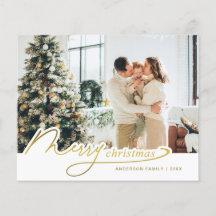 PRESUPUESTO Elegante Mínimo Oro Fotos navideñas