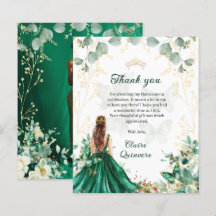 PRESUPUESTO Emerald Green Gold Floral Foto Quincea