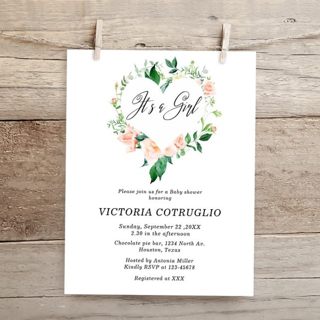 Lámina Presupuesto Es un Baby Shower Chica (Subido por el creador)