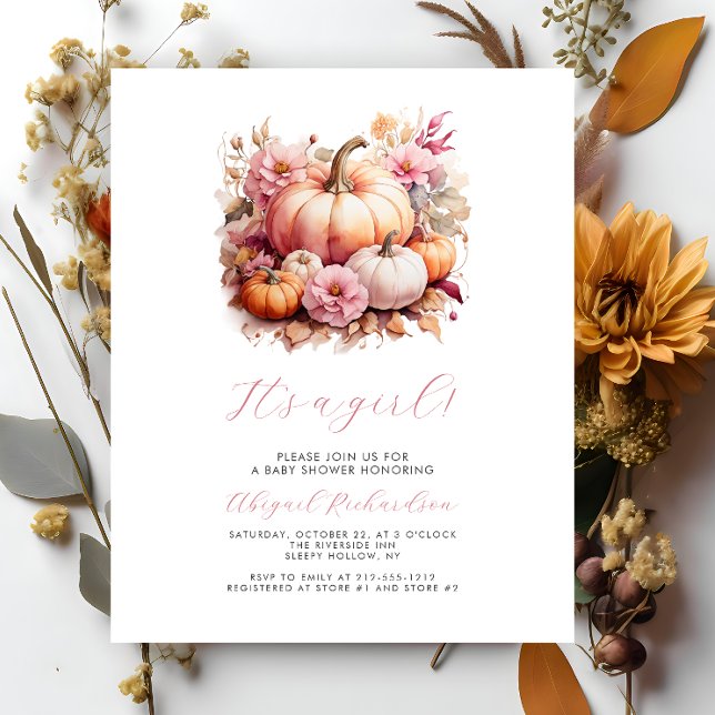 Lámina Presupuesto Es un Chica de calabazas rosadas caen  (Subido por el creador)