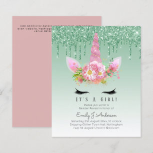 Lámina PRESUPUESTO Es un Purpurinoso Chica Unicorn Baby S