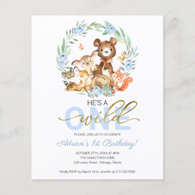 Lámina Presupuesto es una invitación salvaje de un primer (Anverso)