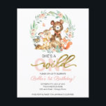 Lámina Presupuesto es una invitación salvaje de un primer<br><div class="desc">Animados animales de bosque, es una invitación salvaje de un primer cumpleaños, fácil de personalizar con tus detalles. Compruebe que la colección contiene elementos coincidentes. PERSONALIZACIÓN: Si necesita personalización del diseño, póngase en contacto conmigo por chat; si necesita información sobre su pedido, opciones de envío, etc., póngase en contacto directamente...</div>